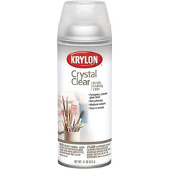 Krylon - Crystal Clear, Gloss, Acrylic Coating Spray Paint - 15 to 20 Sq Ft per Can, 11 oz Container - Exact Industrial Supply