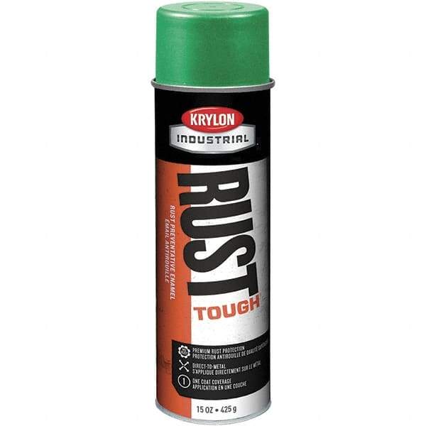 Krylon - Bright Green, 15 oz Net Fill, High Gloss, Enamel Spray Paint - 30 to 35 Sq Ft per Can, 20 oz Container - Exact Industrial Supply
