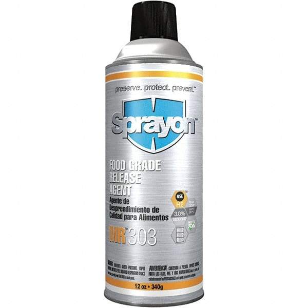 Sprayon - 16 Ounce Aerosol Can, Clear, General Purpose Mold Release - Food Grade, Silicone Composition - Exact Industrial Supply