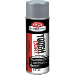 Sprayon - High Temp Aluminum (Color), Metallic, Acrylic Enamel Spray Paint - 15 to 20 Sq Ft per Can, 16 oz Container - Exact Industrial Supply