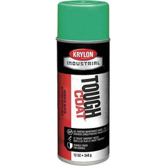 Krylon - OSHA Green, 12 oz Net Fill, High Gloss, Enamel Spray Paint - 20 to 25 Sq Ft per Can, 16 oz Container, Use on Conduits, Ducts, Electrical Equipment, Machinery, Metal, Motors, Pipelines & Marking Areas, Railings, Steel Bars, Tool Boxes, Tools - Exact Industrial Supply