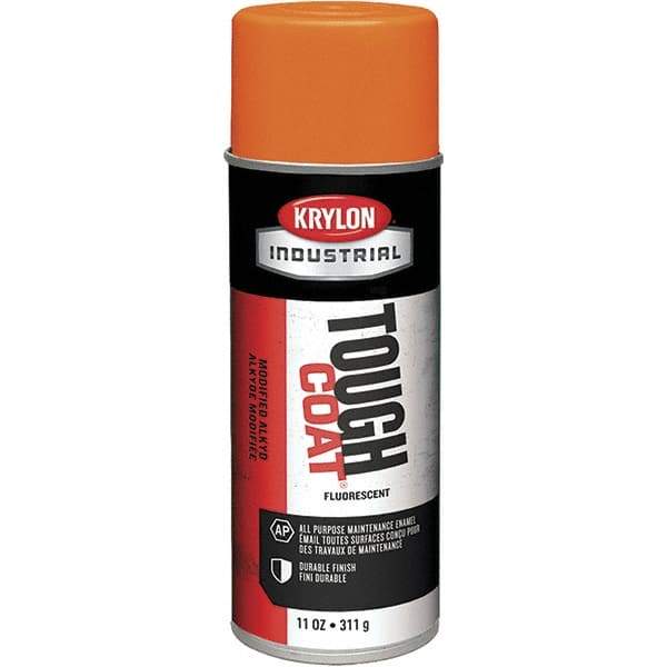 Krylon - Orange, Fluorescent, Acrylic Enamel Spray Paint - 15 to 20 Sq Ft per Can, 12 oz Container - Exact Industrial Supply
