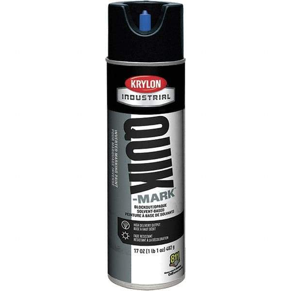Krylon - 20 fl oz Black Marking Paint - 664' Coverage at 1" Wide, Solvent-Based Formula, 430 gL VOC - Exact Industrial Supply