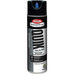 Krylon - 20 fl oz Black Marking Paint - 664' Coverage at 1" Wide, Solvent-Based Formula, 430 gL VOC - Exact Industrial Supply