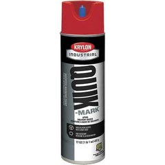 Krylon - 20 fl oz Red Marking Paint - 50 to 60 Sq Ft Coverage, Solvent-Based Formula - Exact Industrial Supply