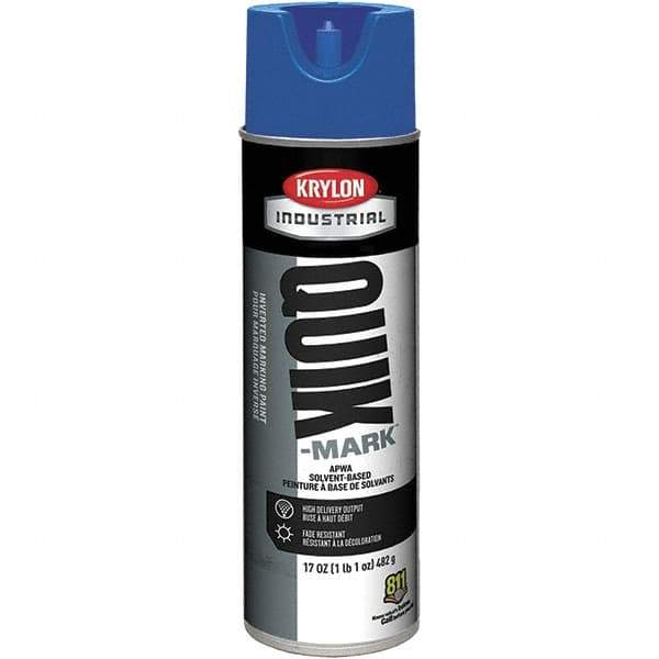 Krylon - 20 fl oz Blue Marking Paint - 50 to 60 Sq Ft Coverage, Solvent-Based Formula - Exact Industrial Supply