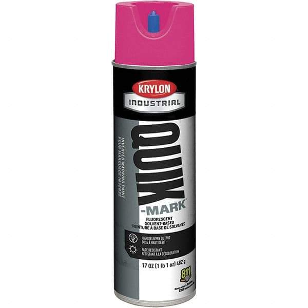 Krylon - 20 fl oz Pink Marking Paint - 50 to 60 Sq Ft Coverage, Solvent-Based Formula - Exact Industrial Supply