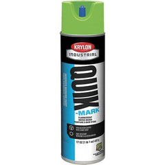 Krylon - 20 fl oz Green Marking Paint - 50 to 60 Sq Ft Coverage, Water-Based Formula - Exact Industrial Supply