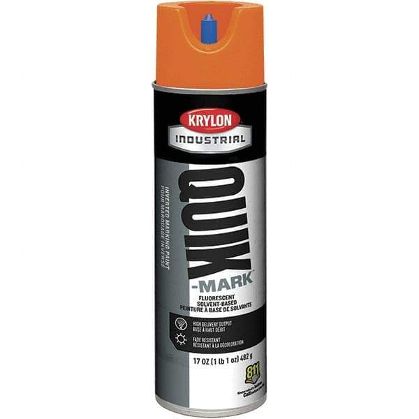 Krylon - 20 fl oz Orange Marking Paint - 50 to 60 Sq Ft Coverage, Solvent-Based Formula - Exact Industrial Supply