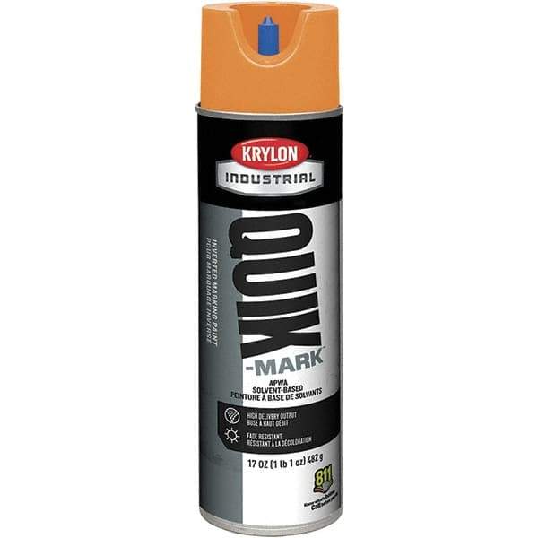 Krylon - 20 fl oz Orange Marking Paint - 50 to 60 Sq Ft Coverage, Solvent-Based Formula - Exact Industrial Supply