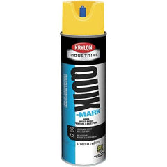 Krylon - 20 fl oz Yellow Marking Paint - 50 to 60 Sq Ft Coverage, Water-Based Formula - Exact Industrial Supply