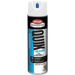 Krylon - 20 fl oz White Marking Paint - 50 to 60 Sq Ft Coverage, Water-Based Formula - Exact Industrial Supply