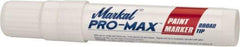 Markal - White Paint Marker - Broad Tip, Alcohol Base Ink - Exact Industrial Supply