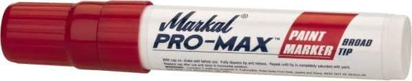 Markal - Red Paint Marker - Broad Tip, Alcohol Base Ink - Exact Industrial Supply