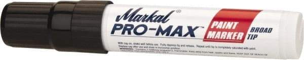 Markal - Black Paint Marker - Broad Tip, Alcohol Base Ink - Exact Industrial Supply