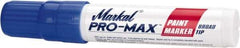 Markal - Blue Paint Marker - Broad Tip, Alcohol Base Ink - Exact Industrial Supply