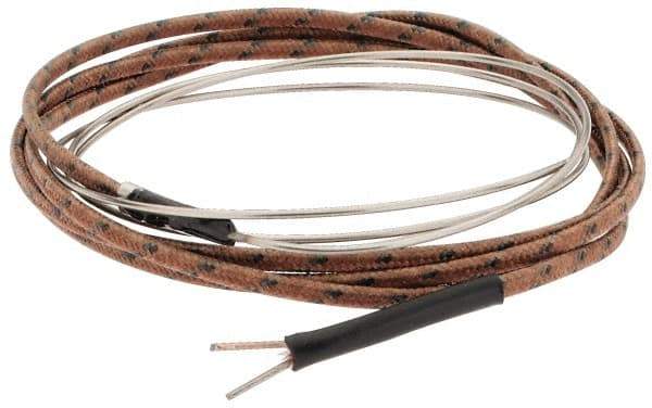 Thermo Electric - 0 to 1600°F, J Flexible, Thermocouple Probe - 3 Ft. Cable Length, Stripped Ends, 25 Inch Probe Sheath Length, 3 Sec Response Time - Exact Industrial Supply