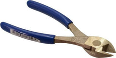 Ampco - 7" OAL, Diagonal Cutter - Aluminum Bronze Handle - Exact Industrial Supply