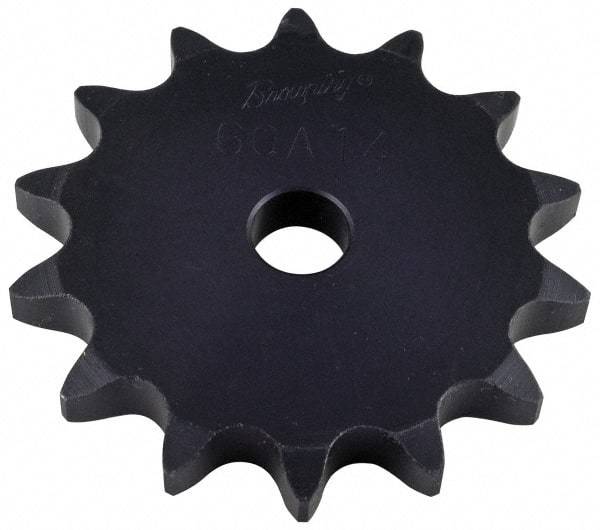Browning - 16 Teeth, 1" Chain Pitch, Chain Size 80, "A" Plate Roller Chain Sprocket - 3/4" Bore Diam, 5-1/8" Pitch Diam, 5.63" Outside Diam - Exact Industrial Supply