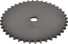 Browning - 40 Teeth, 1/2" Chain Pitch, Chain Size 40, "A" Plate Roller Chain Sprocket - 5/8" Bore Diam, 6.373" Pitch Diam, 6.65" Outside Diam - Exact Industrial Supply
