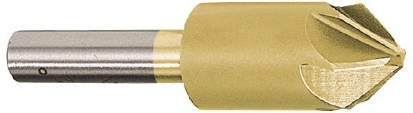 Melin Tool - 7/8" Head Diam, 1/2" Shank Diam, 6 Flute 90° Cobalt Countersink - Exact Industrial Supply