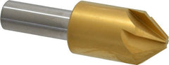 Melin Tool - 7/8" Head Diam, 1/2" Shank Diam, 6 Flute 82° Cobalt Countersink - Exact Industrial Supply
