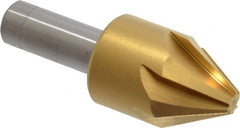 Melin Tool - 1" Head Diam, 1/2" Shank Diam, 6 Flute 60° Cobalt Countersink - Exact Industrial Supply
