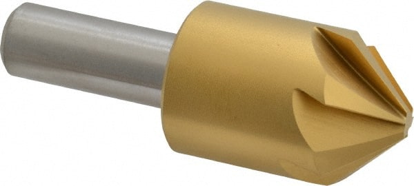 Melin Tool - 1" Head Diam, 1/2" Shank Diam, 6 Flute 90° Cobalt Countersink - Exact Industrial Supply
