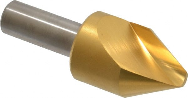 Melin Tool - 1" Head Diam, 1/2" Shank Diam, 1 Flute 60° Cobalt Countersink - Exact Industrial Supply