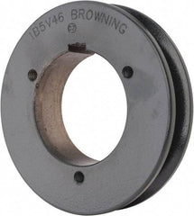 Browning - 1 Groove, 5/8 to 2-1/4 Bore Diam, 4.88" Outside Diam, QD Bushed V Belt Sheave - 4.7 5V Diam Belt Pitch - Exact Industrial Supply
