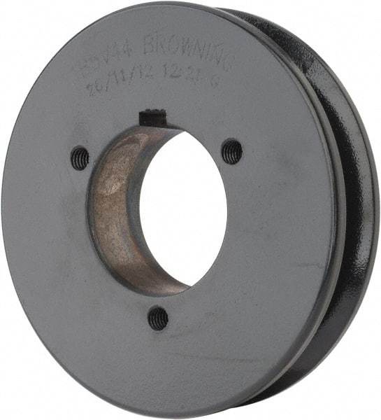 Browning - 1 Groove, 1/2 to 2-7/16 Bore Diam, 4.68" Outside Diam, QD Bushed V Belt Sheave - 4.5 5V Diam Belt Pitch - Exact Industrial Supply