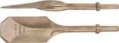 Ampco - 4-1/2" Head Width, 20" OAL, 3-1/4" Shank Diam, Digging Chisel - Hex Drive, Hex Shank - Exact Industrial Supply