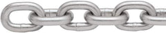 Peerless Chain - 4500 Lbs. Load Capacity, Low Carbon Steel Proof Coil Chain - Cut to Length, 3 Grade, 1.559 Inch Inside Long x 0.81 Inch Inside Wide - Exact Industrial Supply