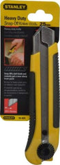 Stanley - Snap Utility Knife - 5-7/16" Blade, Yellow & Black ABS/Rubber Handle, 1 Blade Included - Exact Industrial Supply