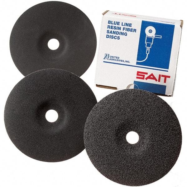 Sait - 7" Diam 7/8" Hole 16 Grit Fiber Disc - Very Coarse Grade, Silicon Carbide - Exact Industrial Supply