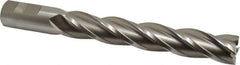 Hertel - 1", 6" LOC, 1" Shank Diam, 8-1/2" OAL, 4 Flute, Cobalt Square End Mill - Single End, Uncoated, Spiral Flute, 30° Helix, Right Hand Cut, Right Hand Flute - Exact Industrial Supply