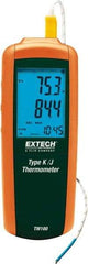 Extech - -328 to 2,501°F Digital Thermometer - LCD Display, K, J Thermocouple Sensor, 9V Battery Power - Exact Industrial Supply