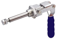 Gibraltar - 700 Lb Load Capacity, Threaded Base, Carbon Steel, Standard Straight Line Action Clamp - 0.63" Plunger Diam, Straight Handle - Exact Industrial Supply