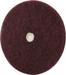 Merit Abrasives - 5" Diam, Medium Mounted Scrubber Buffing Wheel - 1 Ply, Very Fine Grade, 1/4" Shank Diam, 4,000 RPM - Exact Industrial Supply
