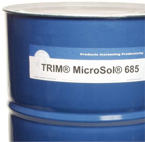 Master Fluid Solutions - Trim MicroSol 685, 54 Gal Drum Cutting & Grinding Fluid - Semisynthetic, For Machining - Exact Industrial Supply