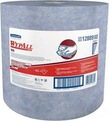 WypAll - X90 Dry Shop Towel/Industrial Wipes - Jumbo Roll, 13-3/8" x 11" Sheet Size, Blue - Exact Industrial Supply