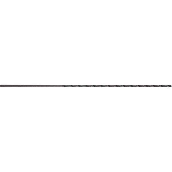 Extra Length Drill Bit: 0.5626″ Dia, 118 °, High Speed Steel Steam Tempered Finish, 15.76″ Flute Length, Spiral Flute, Straight-Cylindrical Shank, Series A125