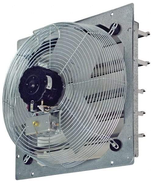 TPI - 30" Blade, Direct Drive, 1/4 hp, 3,950 & 3,080 CFM, Totally Enclosed Exhaust Fan - 33-1/8" Opening Height x 33-1/8" Opening Width, 120 Volt, 2 Speed, Single Phase - Exact Industrial Supply