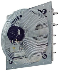 TPI - 24" Blade, Direct Drive, 1/4 hp, 3,400 & 2,770 CFM, Totally Enclosed Exhaust Fan - 27-1/8" Opening Height x 27-1/8" Opening Width, 120 Volt, 2 Speed, Single Phase - Exact Industrial Supply