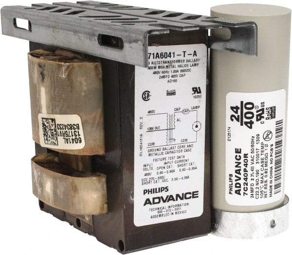 Philips Advance - 400 Watt, CWA Circuit, Metal Halide, High Intensity Discharge Ballast - 120/208/240/277/480 Volts, 4 Amp, 4-3/4 Inch Long x 4 Inch Wide x 4-7/16 Inch High - Exact Industrial Supply