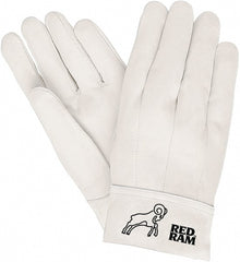 Welding Gloves: Size Small, Leather, MIG & TIG Application White