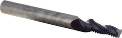 Scientific Cutting Tools - 1/4-28 UNF, 0.187" Cutting Diam, 3 Flute, Solid Carbide Helical Flute Thread Mill - Internal/External Thread, 0.514" LOC, 2-1/2" OAL, 1/4" Shank Diam - Exact Industrial Supply