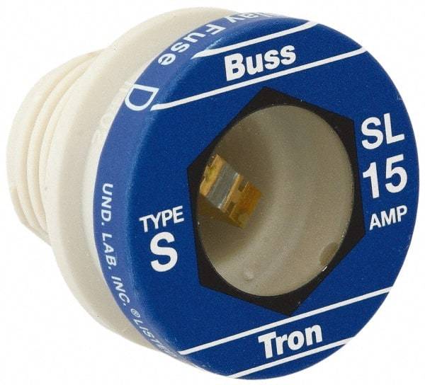 Cooper Bussmann - 125 VAC, 25 Amp, Time Delay Plug Fuse - 10 (RMS Symmetrical) kA Rating - Exact Industrial Supply