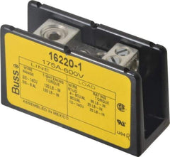 Cooper Bussmann - 1 Pole, 175 Amp, 8-2/0 AWG (Al), 14-2/0 AWG (Cu) Primary, 4-14 AWG (Cu), 4-8 AWG (Al) Secondary, Thermoplastic Power Distribution Block - 600 VAC/VDC, 1 Primary Connection, 1.96 Inch Long x 3.32 Inch Deep x 4 Inch High - Exact Industrial Supply