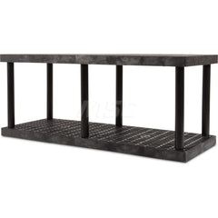 Plastic Shelving; Type: Fixed Shelving; Shelf Capacity (Lb.): 460; Width (Inch): 24; Height (Inch): 24.000000; Number of Shelves: 1; Color: Black